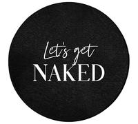 OnlyWow© Tapis Bain 70x70 cm Non Slip Bath Mat Douche Absorbant Toilette Decoration Antidérapant Lavable Accessoire Baignoire Innovant Citations - Soyons Nus - Noir - Sortilège