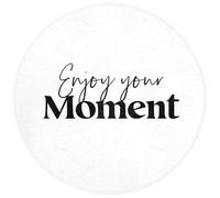 OnlyWow© Tapis Bain 70x70 cm Non Slip Bath Mat Douche Absorbant Toilette Decoration Antidérapant Lavable Accessoire Baignoire Innovant Citations - Profite de Ton Moment - Blanc - Proverbe