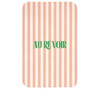 OnlyWow© Tapis Bain Rectangulaire 50x80 cm Non Slip Bath Mat Douche Absorbant Antidérapant Lavable Accessoire Baignoire Innovant Rose pâle - Vert - Rayures - Au Revoir