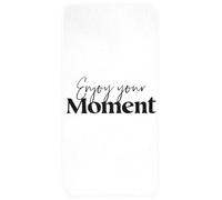 OnlyWow© Tapis Bain Rectangulaire 60x120 cm Non Slip Bath Mat Douche Absorbant Antidérapant Lavable Accessoire Baignoire Innovant Citations - Profite de Ton Moment - Blanc - Proverbe