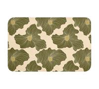 OnlyWow© Tapis Bain Rectangulaire 60x40 cm Non Slip Bath Mat Douche Absorbant Antidérapant Lavable Accessoire Baignoire Innovant Moderne - Abstrait - Vert
