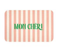 OnlyWow© Tapis Bain Rectangulaire 60x40 cm Non Slip Bath Mat Douche Absorbant Antidérapant Lavable Accessoire Baignoire Innovant Rose pâle - Vert - Rayures - Mon Chéri