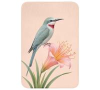 OnlyWow© Tapis Bain Rectangulaire 60x90 cm Non Slip Bath Mat Douche Absorbant Antidérapant Lavable Accessoire Baignoire Innovant Oiseau - Fleur - Nature - Rose
