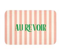 OnlyWow© Tapis Bain Rectangulaire 90x60 cm Non Slip Bath Mat Douche Absorbant Antidérapant Lavable Accessoire Baignoire Innovant Rose pâle - Vert - Rayures - Au Revoir
