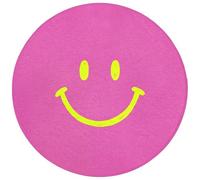 OnlyWow© Tapis Bain Rond 70x70 cm Non Slip Bath Mat Douche Absorbant Decoration Antidérapant Lavable Accessoire Baignoire Innovant Smiley - gaieté - Rose