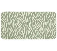 OnlyWow© Tapis De Bain 120x60 cm Douche Decoration Absorbant Antidérapant Lavable Non Slip Bath Mat Accessoire Baignoire Zèbre - Motif - Vert