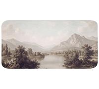 OnlyWow© Tapis De Bain 120x60 cm Douche Decoration Absorbant Antidérapant Lavable Non Slip Bath Mat WC Accessoire Baignoire Classique - Paysage - Serein