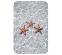 OnlyWow© Tapis De Bain 40x60 cm Douche Decoration Absorbant Antidérapant Lavable Non Slip Bath Mat WC Accessoire Baignoire Étoile mer - Eau - Clair