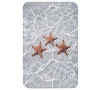 OnlyWow© Tapis De Bain 50x80 cm Douche Decoration Absorbant Antidérapant Lavable Non Slip Bath Mat WC Accessoire Baignoire Étoile mer - Eau - Clair