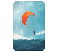 OnlyWow© Tapis De Bain 50x80 cm Douche Decoration Absorbant Antidérapant Lavable Non Slip Bath Mat WC Accessoire Baignoire Kitesurfer - Orange - Mer - Ciel