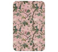 OnlyWow© Tapis De Bain 50x80 cm Douche Decoration Absorbant Antidérapant Lavable Non Slip Bath Mat WC Accessoire Baignoire Pivoines - Botanique - Oiseau