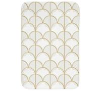 OnlyWow© Tapis De Bain 60x90 cm Douche Decoration Absorbant Antidérapant Lavable Non Slip Bath Mat WC Accessoire Baignoire Mosaïque - Arches - Or