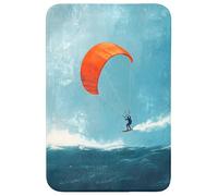 OnlyWow© Tapis De Bain 60x90 cm Douche Decoration Absorbant Antidérapant Lavable Non Slip Bath Mat WC Accessoire Baignoire Kitesurfer - Orange - Mer - Ciel