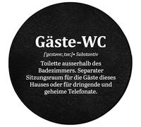 OnlyWow© Tapis De Bain 70x70 cm Douche Decoration Absorbant Antidérapant Lavable Non Slip Bath Mat WC Accessoire Baignoire Citations - Toilettes pour invités - Définition - Noir - Proverbe