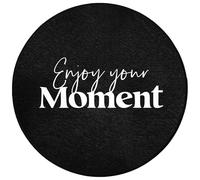 OnlyWow© Tapis De Bain 70x70 cm Douche Decoration Absorbant Antidérapant Lavable Non Slip Bath Mat WC Accessoire Baignoire Citations - Profite Ton Moment - Proverbe - Noir
