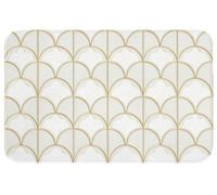 OnlyWow© Tapis De Bain 80x50 cm Douche Decoration Absorbant Antidérapant Lavable Non Slip Bath Mat WC Accessoire Baignoire Mosaïque - Arches - Or