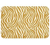 OnlyWow© Tapis De Bain 90x60 cm Douche Decoration Absorbant Antidérapant Lavable Non Slip Bath Mat WC Accessoire Baignoire Zèbre - Classique - Ocre - Jaune