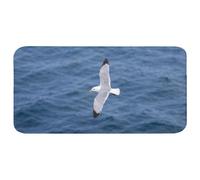 OnlyWow© Tapis De Bain Rectangulaire 120x60 cm Douche Decoration Absorbant Antidérapant Lavable Non Slip Bath Mat Accessoire Baignoire Mouette - Océan - Bleu