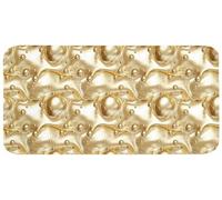 OnlyWow© Tapis De Bain Rectangulaire 120x60 cm Douche Decoration Absorbant Antidérapant Lavable Non Slip Bath Mat Accessoire Baignoire Liquide - Gouttes - Or