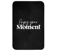 OnlyWow© Tapis De Bain Rectangulaire 40x60 cm Douche Decoration Absorbant Antidérapant Lavable Non Slip Bath Mat Accessoire Baignoire Citations - Profite Ton Moment - Proverbe - Noir