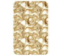 OnlyWow© Tapis De Bain Rectangulaire 40x60 cm Douche Decoration Absorbant Antidérapant Lavable Non Slip Bath Mat Accessoire Baignoire Liquide - Gouttes - Or