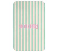 OnlyWow© Tapis De Bain Rectangulaire 50x80 cm Douche Decoration Absorbant Antidérapant Lavable Non Slip Bath Mat Accessoire Baignoire Rose - Vert - Rayures - Mon chéri