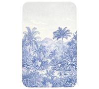OnlyWow© Tapis De Bain Rectangulaire 50x80 cm Douche Decoration Absorbant Antidérapant Lavable Non Slip Bath Mat Accessoire Baignoire Tropical - Jungle - Bleu