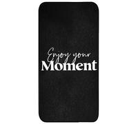 OnlyWow© Tapis De Bain Rectangulaire 60x120 cm Douche Decoration Absorbant Antidérapant Lavable Non Slip Bath Mat Accessoire Baignoire Citations - Profite Ton Moment - Proverbe - Noir