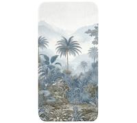 OnlyWow© Tapis De Bain Rectangulaire 60x120 cm Douche Decoration Absorbant Antidérapant Lavable Non Slip Bath Mat Accessoire Baignoire Jungle - Moderne - Bleu - Vert