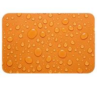 OnlyWow© Tapis De Bain Rectangulaire 60x40 cm Douche Decoration Absorbant Antidérapant Lavable Non Slip Bath Mat Accessoire Baignoire Eau - Gouttes - Orange
