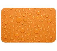 OnlyWow© Tapis De Bain Rectangulaire 80x50 cm Douche Decoration Absorbant Antidérapant Lavable Non Slip Bath Mat Accessoire Baignoire Eau - Gouttes - Orange