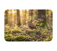 OnlyWow© Tapis De Bain Rectangulaire 90x60 cm Douche Decoration Absorbant Antidérapant Lavable Non Slip Bath Mat Accessoire Baignoire Bécasse - Forêt - Feuilles - Automne - Camouflé