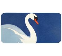 OnlyWow© Tapis De Douche 120x60 cm Bain Decoration Absorbant Antidérapant Lavable Non Slip Bath Mat WC Accessoire Baignoire Cygne - Blanc - Bec - Illustration