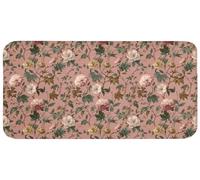 OnlyWow© Tapis De Douche 120x60 cm Bain Decoration Absorbant Antidérapant Lavable Non Slip Bath Mat WC Accessoire Baignoire Fleurs - Classique - Rose