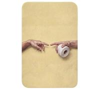 OnlyWow© Tapis De Douche 40x60 cm Bain Decoration Absorbant Antidérapant Lavable Non Slip Bath Mat WC Accessoire Baignoire Classique - Art - Humour