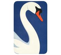 OnlyWow© Tapis De Douche 50x80 cm Bain Decoration Absorbant Antidérapant Lavable Non Slip Bath Mat WC Accessoire Baignoire Cygne - Blanc - Bec - Illustration