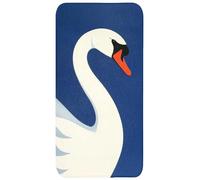 OnlyWow© Tapis De Douche 60x120 cm Bain Decoration Absorbant Antidérapant Lavable Non Slip Bath Mat WC Accessoire Baignoire Cygne - Blanc - Bec - Illustration