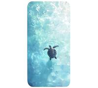 OnlyWow© Tapis De Douche 60x120 cm Bain Decoration Absorbant Antidérapant Lavable Non Slip Bath Mat WC Accessoire Baignoire Tortue - Mer - Bleu - Pailleté
