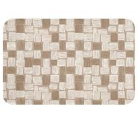 OnlyWow© Tapis De Douche 60x40 cm Bain Decoration Absorbant Antidérapant Lavable Non Slip Bath Mat WC Accessoire Baignoire Bloc - Motif - Marron
