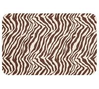 OnlyWow© Tapis De Douche 60x40 cm Bain Decoration Absorbant Antidérapant Lavable Non Slip Bath Mat WC Accessoire Baignoire Zèbre - Motif - Noir - Blanc