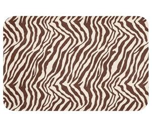 OnlyWow© Tapis De Douche 60x40 cm Bain Decoration Absorbant Antidérapant Lavable Non Slip Bath Mat WC Accessoire Baignoire Zèbre - Motif - Noir - Blanc