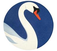 OnlyWow© Tapis De Douche 70x70 cm Bain Decoration Absorbant Antidérapant Lavable Non Slip Bath Mat WC Accessoire Baignoire Cygne - Blanc - Bec - Illustration