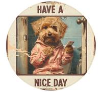 OnlyWow© Tapis De Douche 70x70 cm Bain Decoration Absorbant Antidérapant Lavable Non Slip Bath Mat WC Accessoire Baignoire Citations - Chien - Bonne journée - Vintage - Proverbe