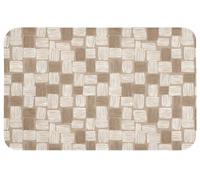 OnlyWow© Tapis De Douche 80x50 cm Bain Decoration Absorbant Antidérapant Lavable Non Slip Bath Mat WC Accessoire Baignoire Bloc - Motif - Marron