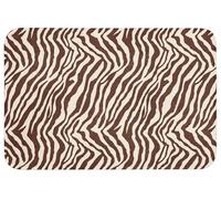OnlyWow© Tapis De Douche 90x60 cm Bain Decoration Absorbant Antidérapant Lavable Non Slip Bath Mat WC Accessoire Baignoire Zèbre - Motif - Noir - Blanc
