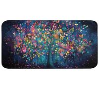 OnlyWow© Tapis De Douche Rectangulaire 120x60 cm Bain Decoration Absorbant Antidérapant Lavable Non Slip Bath Mat Accessoire Baignoire Coloré - Arbre - Magique - Abstrait