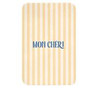 OnlyWow© Tapis De Douche Rectangulaire 40x60 cm Bain Decoration Absorbant Antidérapant Lavable Non Slip Bath Mat Accessoire Baignoire Bleu - Jaune - Rayures - Mon Chéri