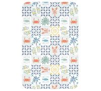 OnlyWow© Tapis Douche 40x60 cm Bain Decoration Absorbant Antidérapant Toilette Lavable Non Slip Bath Mat Accessoire Baignoire Mosaïque - Mer - Motif