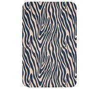 OnlyWow© Tapis Douche 50x80 cm Bain Decoration Absorbant Antidérapant Toilette Lavable Non Slip Bath Mat Accessoire Baignoire Zèbre - Motif - Bleu - Beige