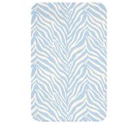 OnlyWow© Tapis Douche 50x80 cm Bain Decoration Absorbant Antidérapant Toilette Lavable Non Slip Bath Mat Accessoire Baignoire Zèbre - Motif - Bleu - Blanc